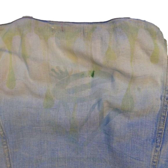 Jordan Craig Distressed Design Back Jean Jacket Size Medium - Picture 11 of 13